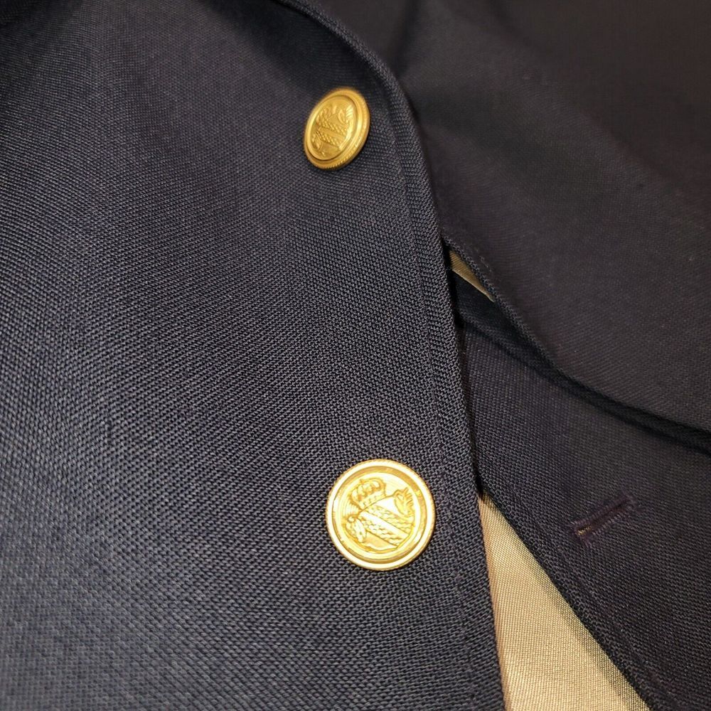 Arnold Palmer Mens Blazer 44L 2 Button Blue Blazer Sport Coat Jacket Gold Button - Picture 3 of 13